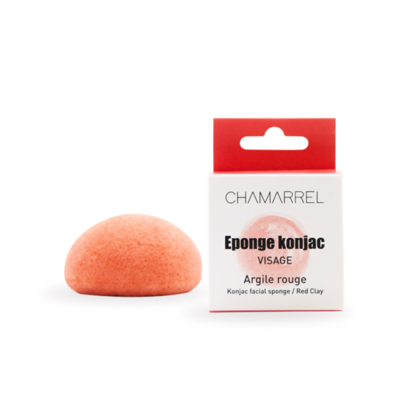 Eponge visage konjac et argile rouge